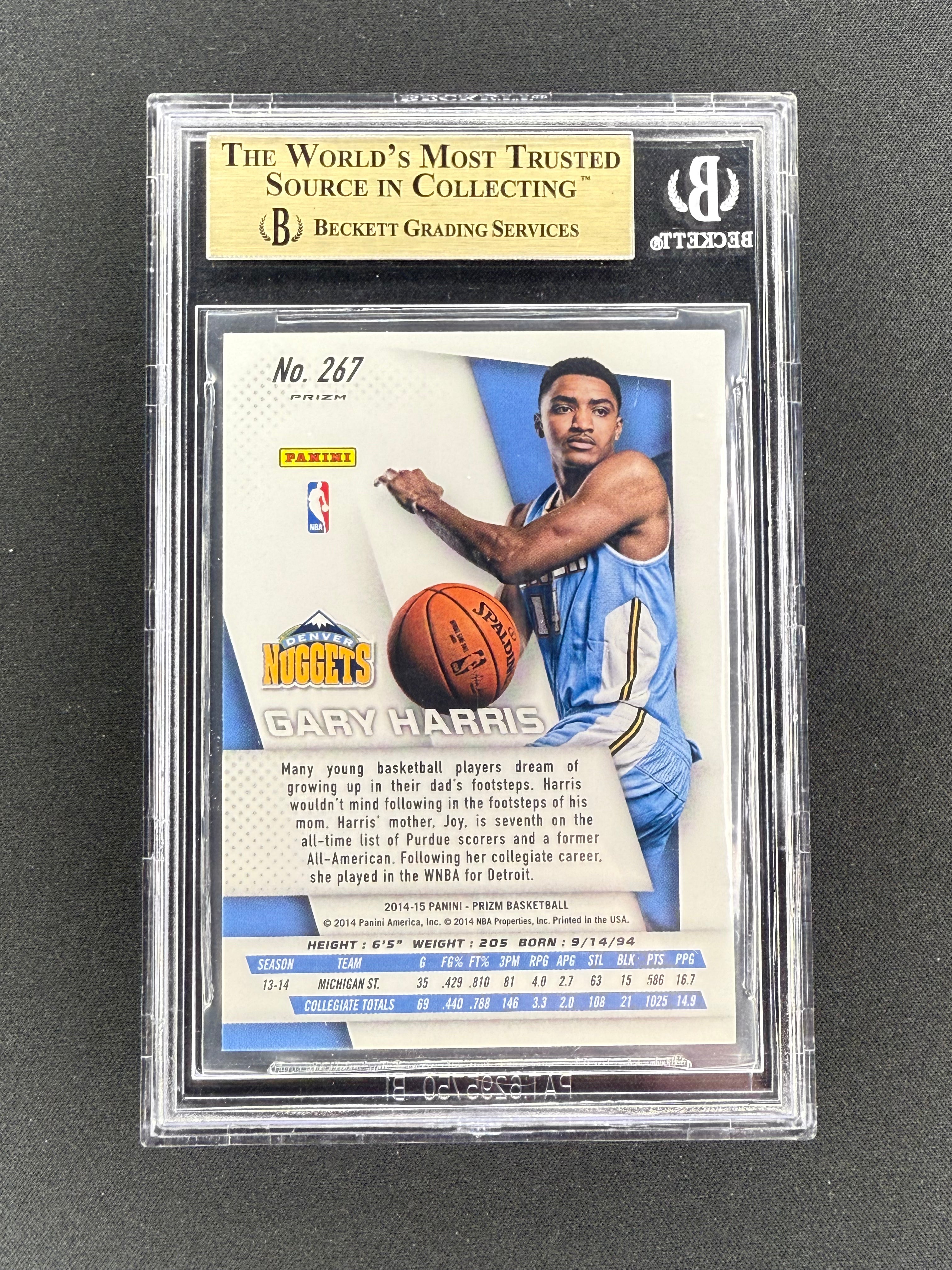 Gary Harris RC 2014-15 Panini Prizm Silver BGS 9.5
