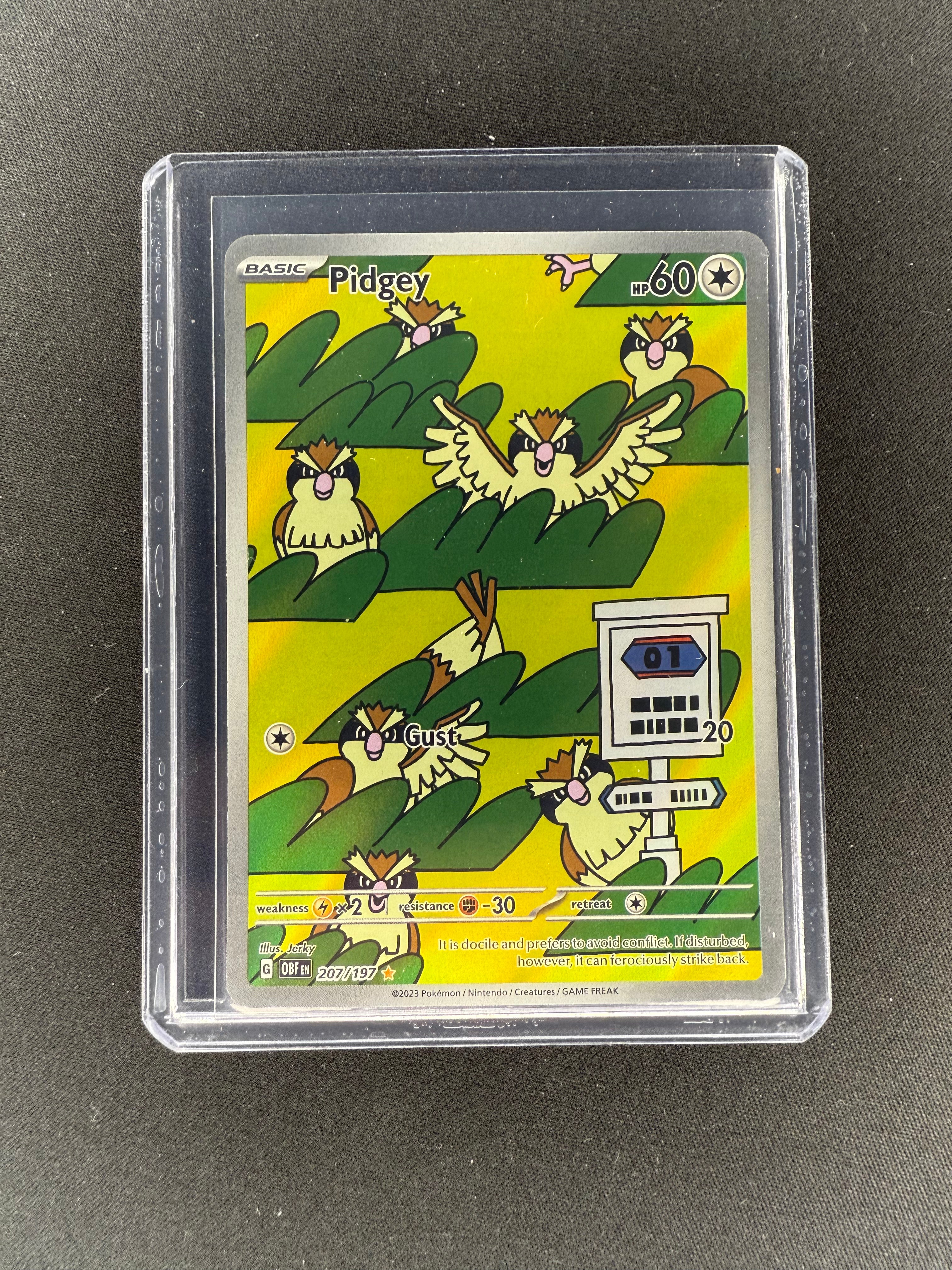 Pidgey 207/197 Illustration Rare Obsidian Flames Pokémon TCG