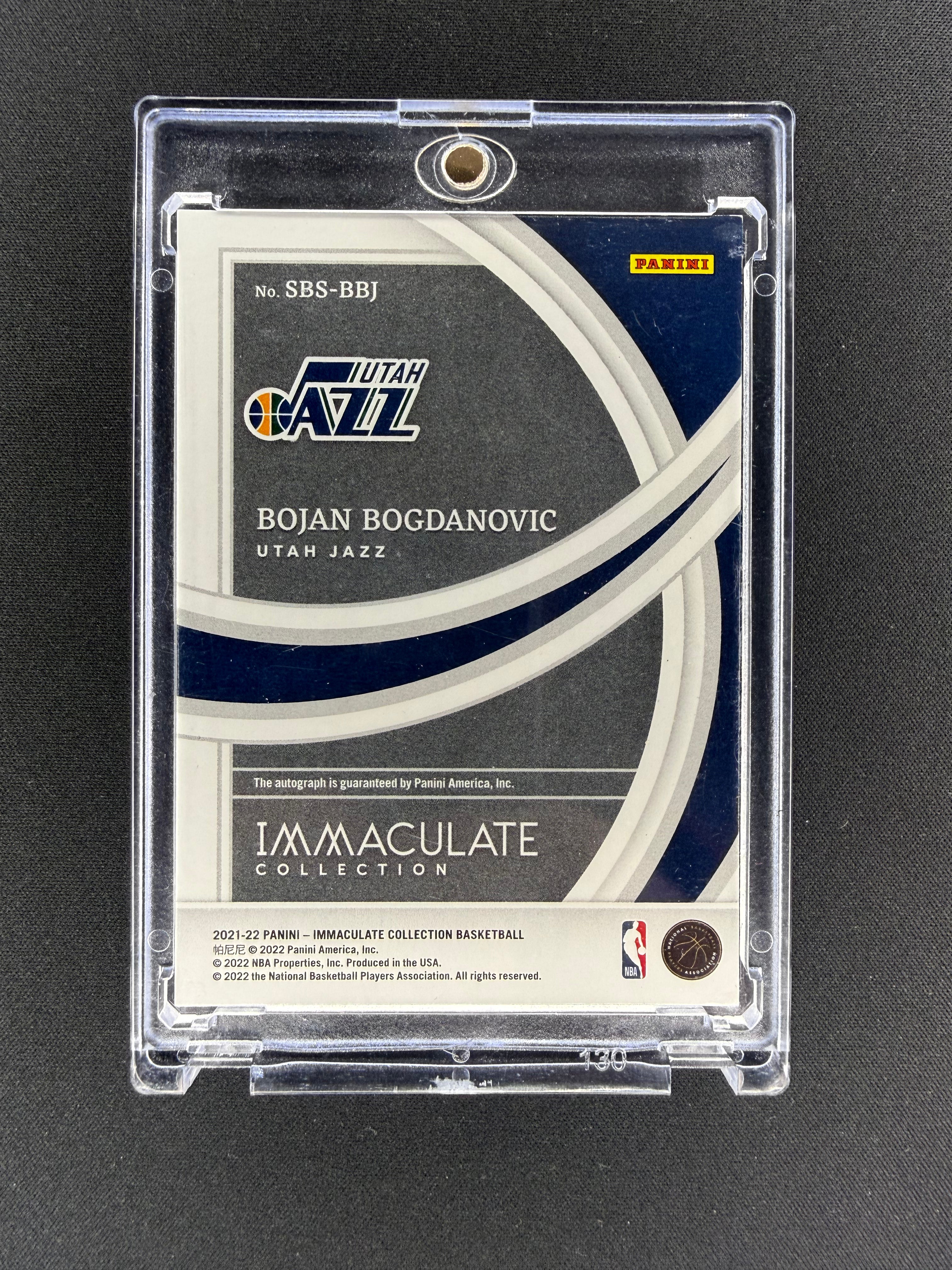 2020-21 Panini Immaculate Bojan Bogdanovic Shaowbox /99 On Card Auto